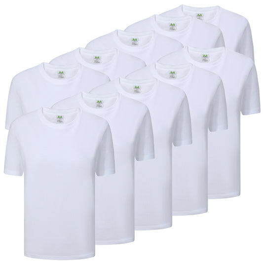 Paquete de 10 Unidades - Camiseta de Verano Ligera con Mangas Cortas 100% Algodón - 10-TS135 - MISEMIYA Uniformes de Trabajo