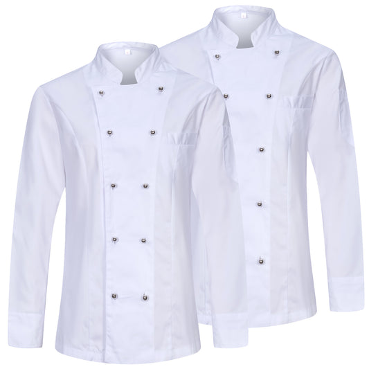 Pack 2 Unidades - Chaqueta Cocinero Hombre - Chaqueta de Chef Hombre - Uniforme Hosteleria - Ref.8501