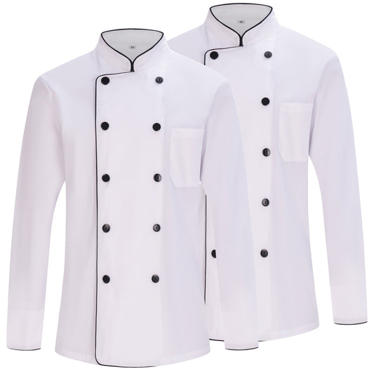 Pack 2 Unidades - Chaqueta Cocinero Hombre - Chaqueta de Chef Hombre - Uniforme Hosteleria - - Ref.842