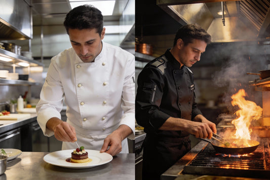Chaqueta de Chef Blanca vs Negra: Cuándo Usar Cada Color en Cocina Profesional