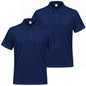 Pack de 2 unidades – Polo deportivo de hombre de manga corta 100% poliéster – 2-PPM130