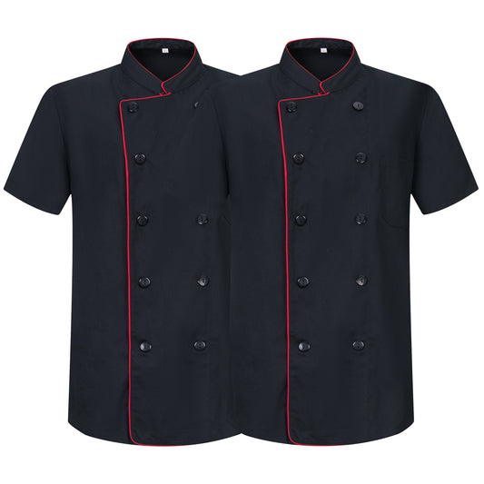 Pack 2 Unidades - Chaqueta Cocinero Hombre - Chaqueta de Chef Hombre - Uniforme Hosteleria - Ref.2-8421B