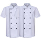 Pack 2 Unidades - Chaqueta Cocinero Hombre - Chaqueta de Chef Hombre - Uniforme Hosteleria - Ref.2-8421B