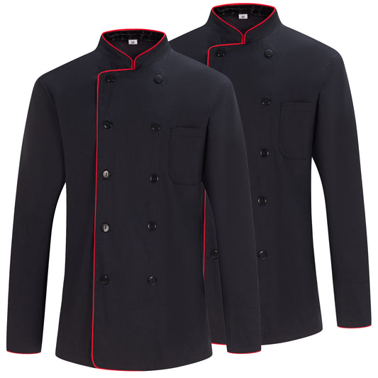 Pack 2 Unidades - Chaqueta Cocinero Hombre - Chaqueta de Chef Hombre - Uniforme Hosteleria -  - Ref.842