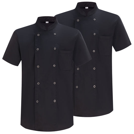 Pack 2 Unidades - Chaqueta Cocinero Hombre - Chaqueta de Chef Hombre - Uniforme Hosteleria - Ref.6821