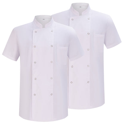 Pack 2 Unidades - Chaqueta Cocinero Hombre - Chaqueta de Chef Hombre - Uniforme Hosteleria - Ref.6821