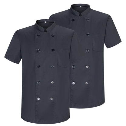 Pack 2 Unidades - Chaqueta Cocinero Hombre - Chaqueta de Chef Hombre - Uniforme Hosteleria - Ref.2-8421B