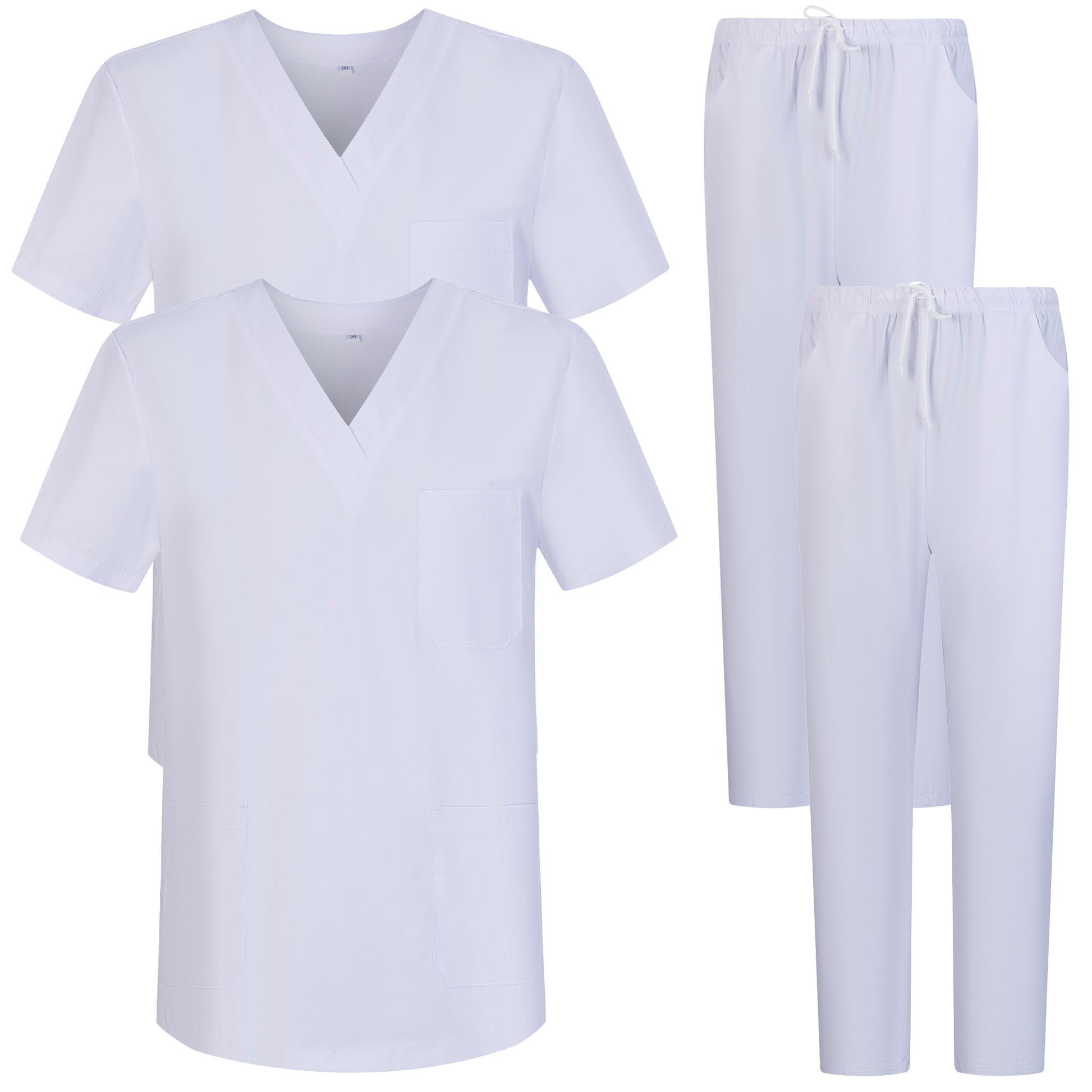 Pack * 2 Pcs - CASACA Y PANTALÓN SANITARIOS UNISEX UNIFORMES SANITARIOS MÉDICOS 2-817-8312