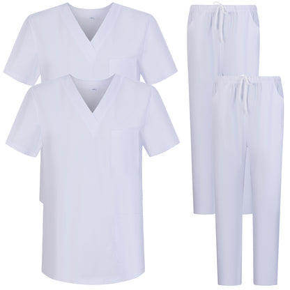 Pack * 2 Pcs - CASACA Y PANTALÓN SANITARIOS UNISEX UNIFORMES SANITARIOS MÉDICOS 2-817-8312