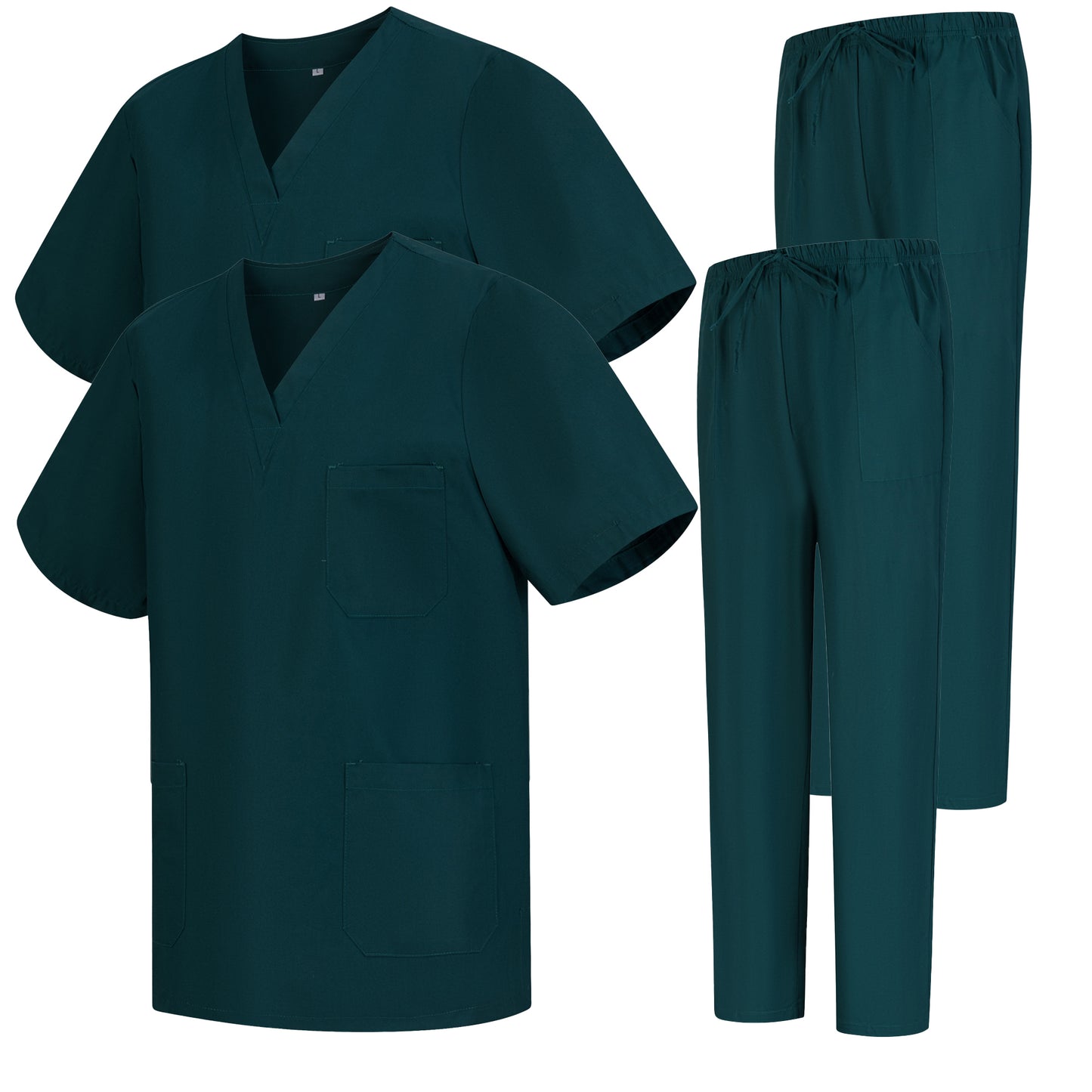 Pack * 2 Pcs - CASACA Y PANTALÓN SANITARIOS UNISEX UNIFORMES SANITARIOS MÉDICOS 2-817-8312