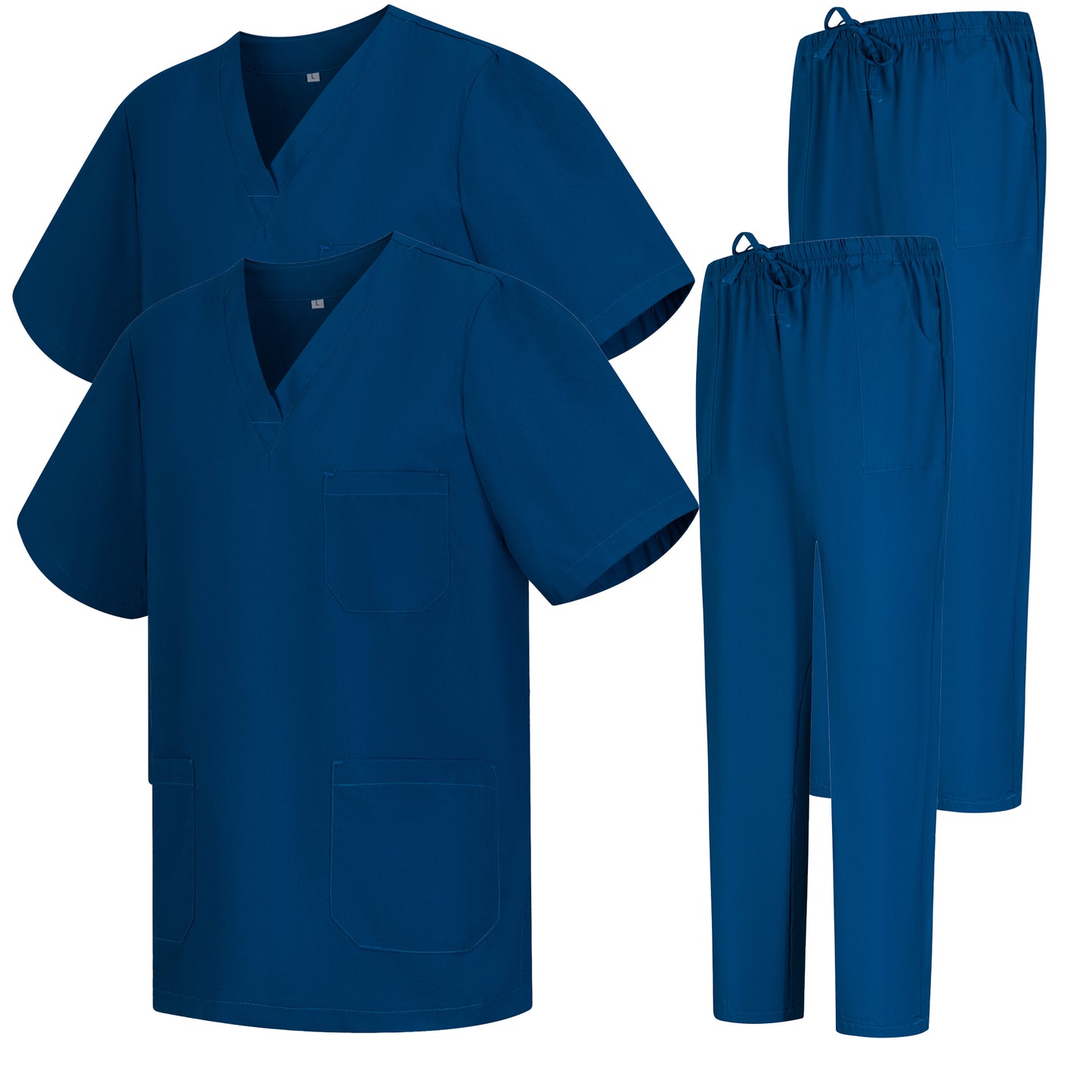 Pack * 2 Pcs - CASACA Y PANTALÓN SANITARIOS UNISEX UNIFORMES SANITARIOS MÉDICOS 2-817-8312