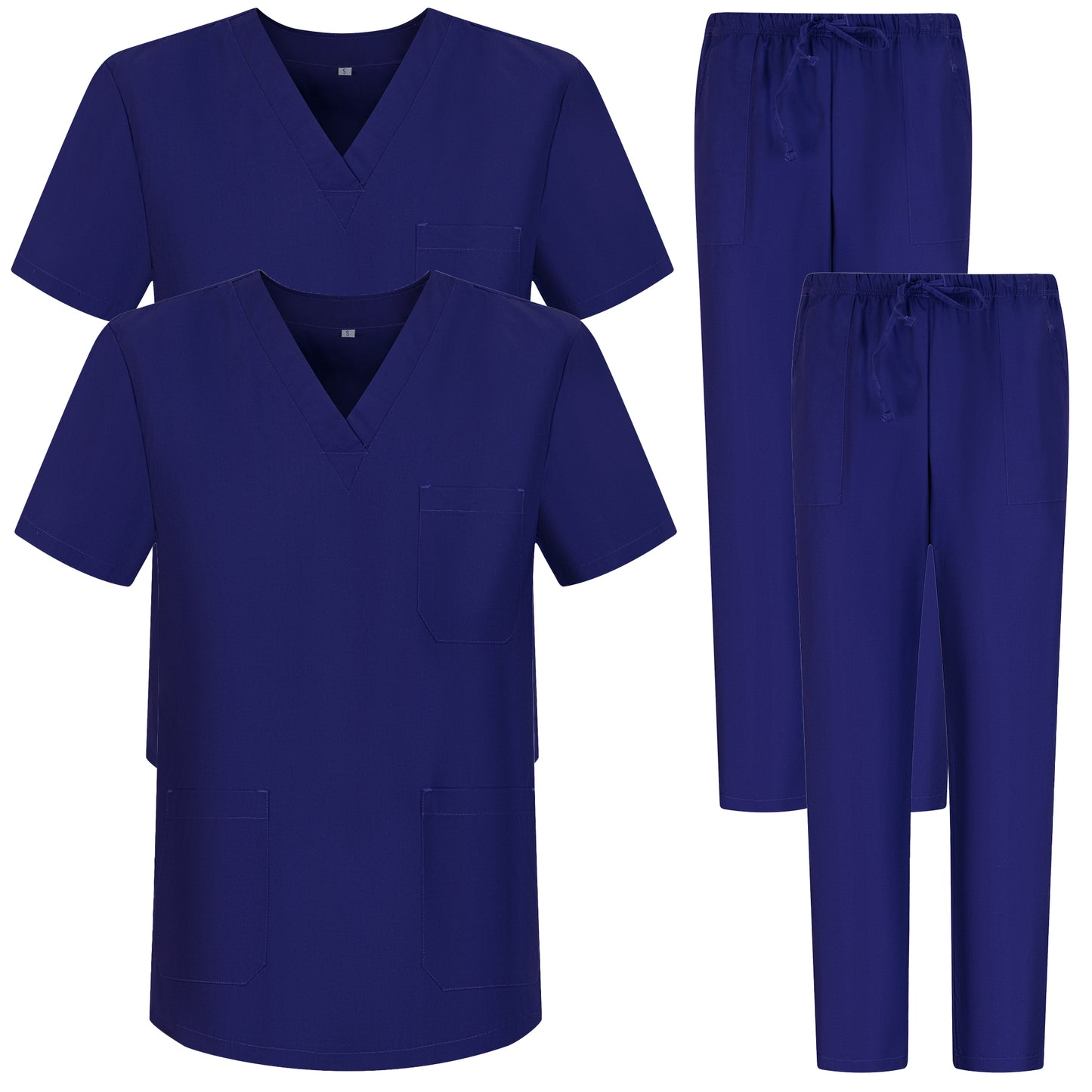 Pack * 2 Pcs - CASACA Y PANTALÓN SANITARIOS UNISEX UNIFORMES SANITARIOS MÉDICOS 2-817-8312