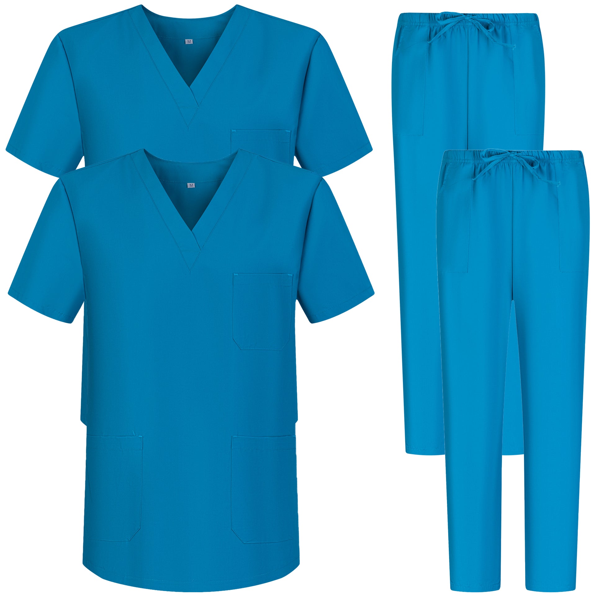 Pack * 2 Pcs - CASACA Y PANTALÓN SANITARIOS UNISEX UNIFORMES SANITARIOS MÉDICOS 2-817-8312