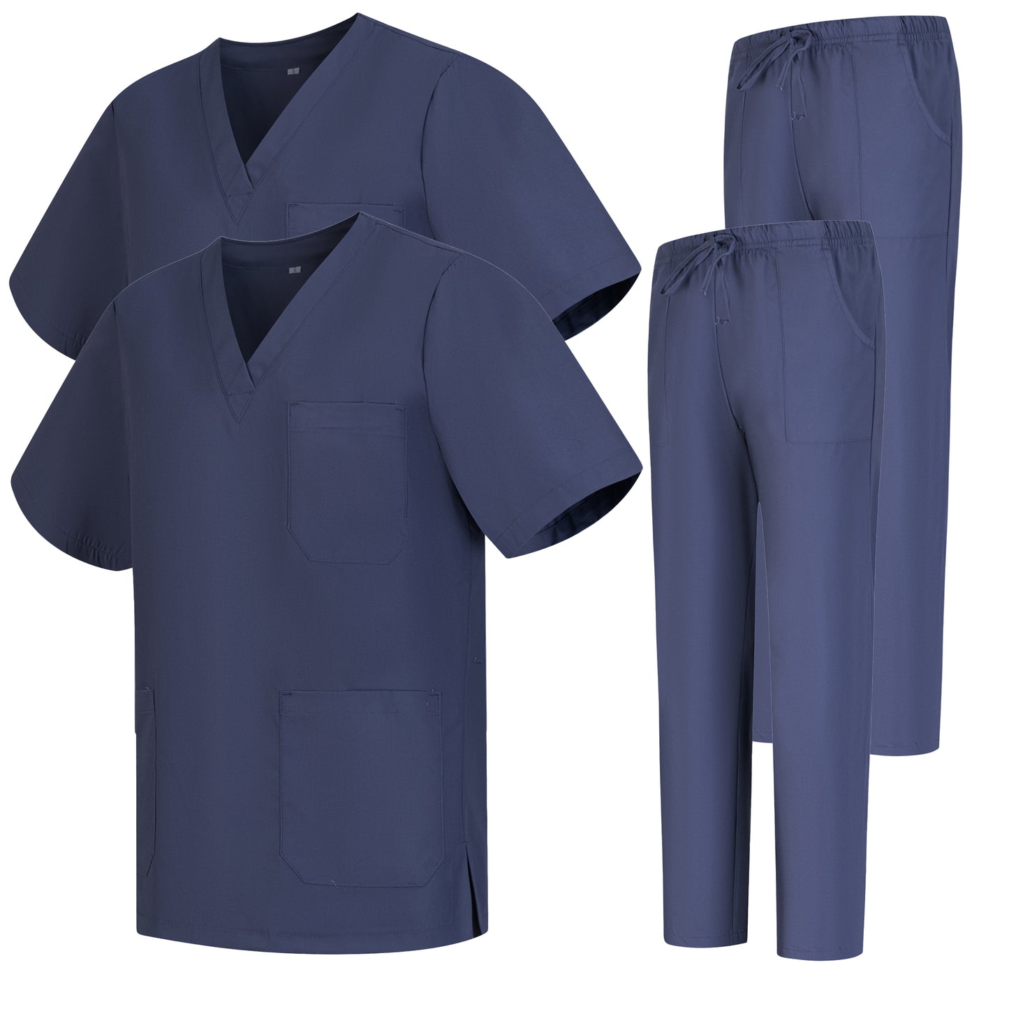 Pack * 2 Pcs - CASACA Y PANTALÓN SANITARIOS UNISEX UNIFORMES SANITARIOS MÉDICOS 2-817-8312