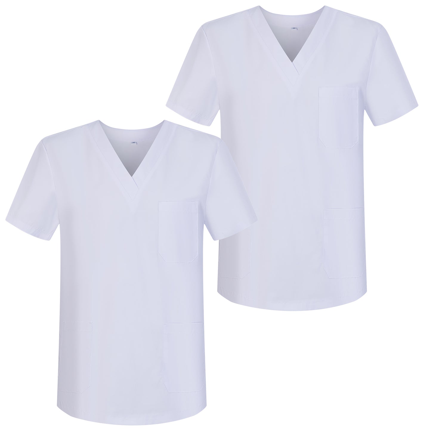 PACK*2 - CASACA SANITARIOS UNISEX UNIFORMES SANITARIOS CUELLO PICO MANGAS CORTAS UNIFORMES LABORATORIOS - Ref.817*2