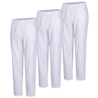 Pack 3 Pcs - PANTALÓN SANITARIO UNISEX -  UNIFORME SANITARIO UNIFORMES MEDICOS PANTALÓN DE TRABAJO 