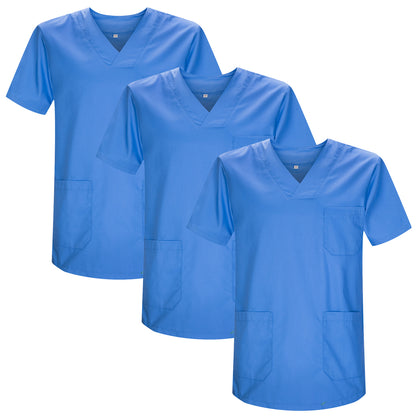 Pack 3 Pcs - CASACA SANITARIO UNISEX UNIFORMES SANITARIOS UNIFORME SANITARIO UNIFORME MEDICOS 