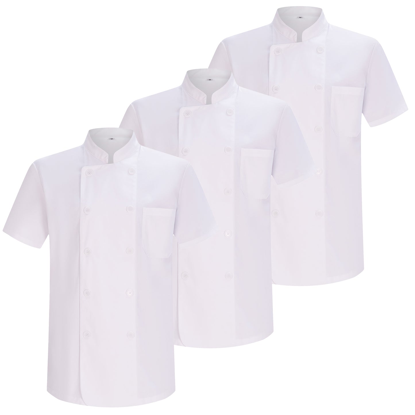 Pack 3 Unidades - Chaqueta Cocinero Hombre - Chaqueta de Chef Hombre - Uniforme Hosteleria 3-8421B