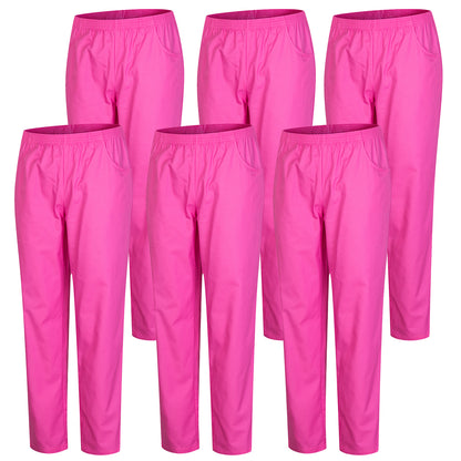 Pack 6 Pcs - PANTALÓN SANITARIOS UNISEX CINTURA ELÁSTICA UNIFORMEES SANITARIOS UNIFORMES MEDICOS UNFIROMES