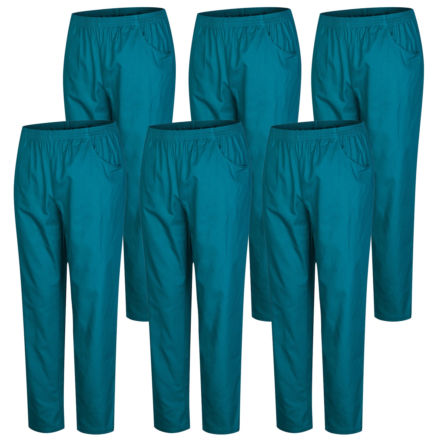 Pack 6 Pcs - PANTALÓN SANITARIOS UNISEX CINTURA ELÁSTICA UNIFORMEES SANITARIOS UNIFORMES MEDICOS UNFIROMES