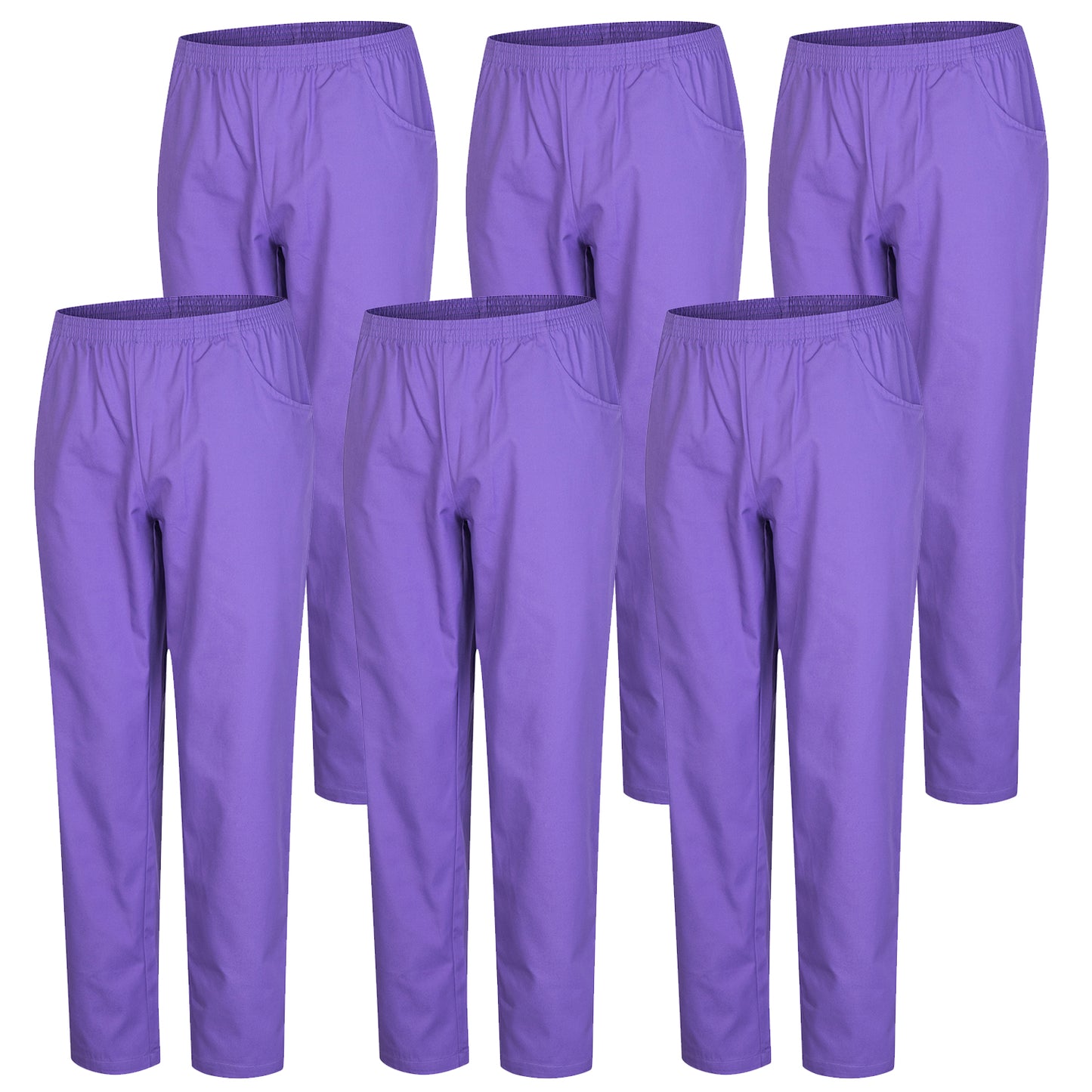 Pack 6 Pcs - PANTALÓN SANITARIOS UNISEX CINTURA ELÁSTICA UNIFORMEES SANITARIOS UNIFORMES MEDICOS UNFIROMES