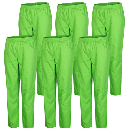 Pack 6 Pcs - PANTALÓN SANITARIOS UNISEX CINTURA ELÁSTICA UNIFORMEES SANITARIOS UNIFORMES MEDICOS UNFIROMES