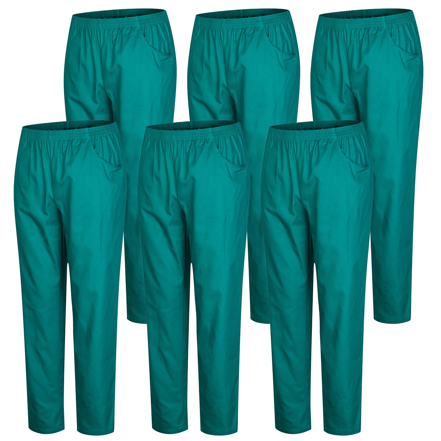 Pack 6 Pcs - PANTALÓN SANITARIOS UNISEX CINTURA ELÁSTICA UNIFORMEES SANITARIOS UNIFORMES MEDICOS UNFIROMES