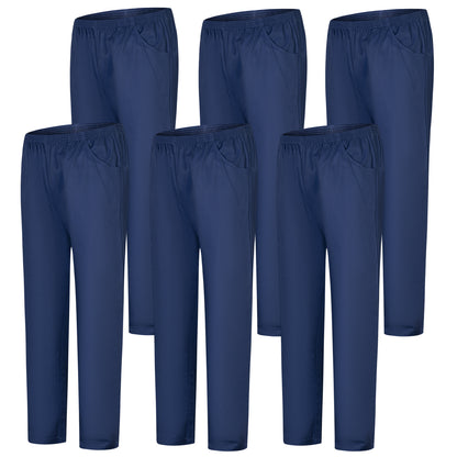 Pack 6 Pcs - PANTALÓN SANITARIOS UNISEX CINTURA ELÁSTICA UNIFORMEES SANITARIOS UNIFORMES MEDICOS UNFIROMES