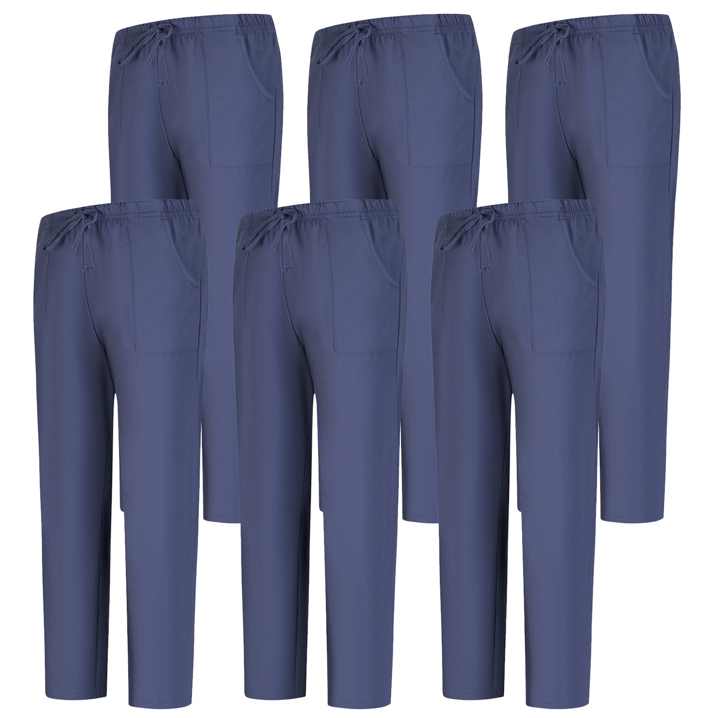 Pack 6 Pcs - PANTALÓN SANITARIOS UNISEX CINTURA ELÁSTICA UNIFORMEES SANITARIOS UNIFORMES MEDICOS UNFIROMES