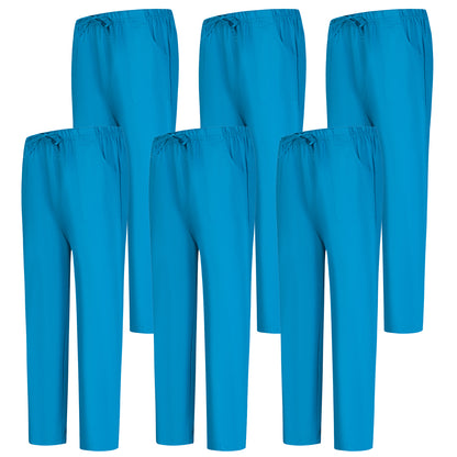 Pack 6 Pcs - PANTALÓN SANITARIOS UNISEX CINTURA ELÁSTICA UNIFORMEES SANITARIOS UNIFORMES MEDICOS UNFIROMES