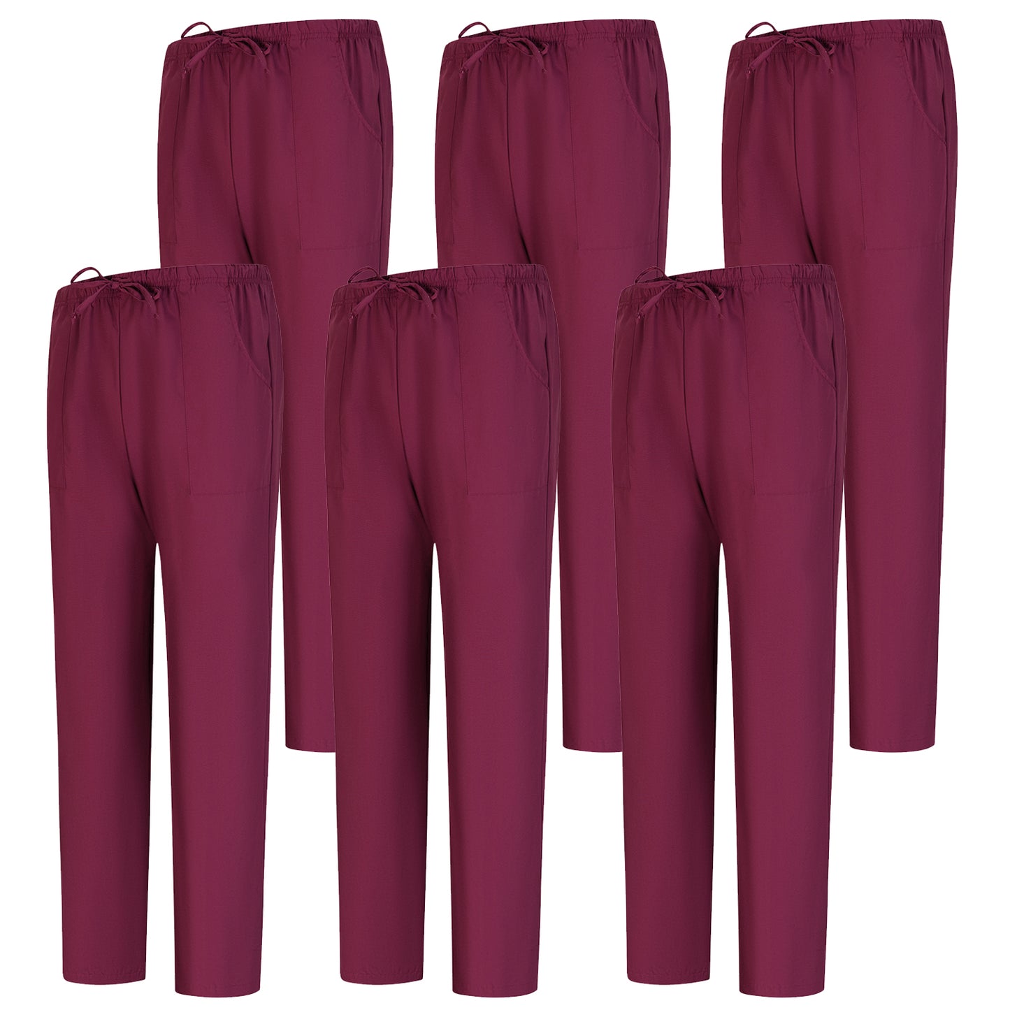 Pack 6 Pcs - PANTALÓN SANITARIOS UNISEX CINTURA ELÁSTICA UNIFORMEES SANITARIOS UNIFORMES MEDICOS UNFIROMES