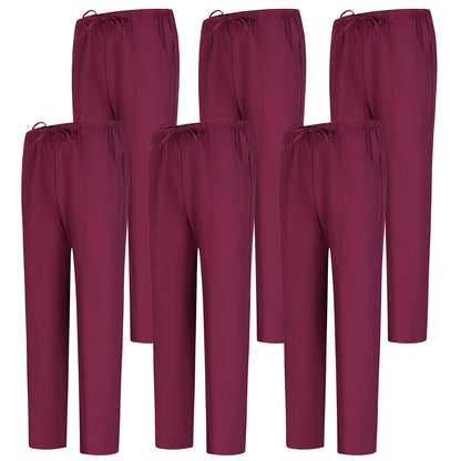 Pack 6 Pcs - PANTALÓN SANITARIOS UNISEX CINTURA ELÁSTICA UNIFORMEES SANITARIOS UNIFORMES MEDICOS UNFIROMES