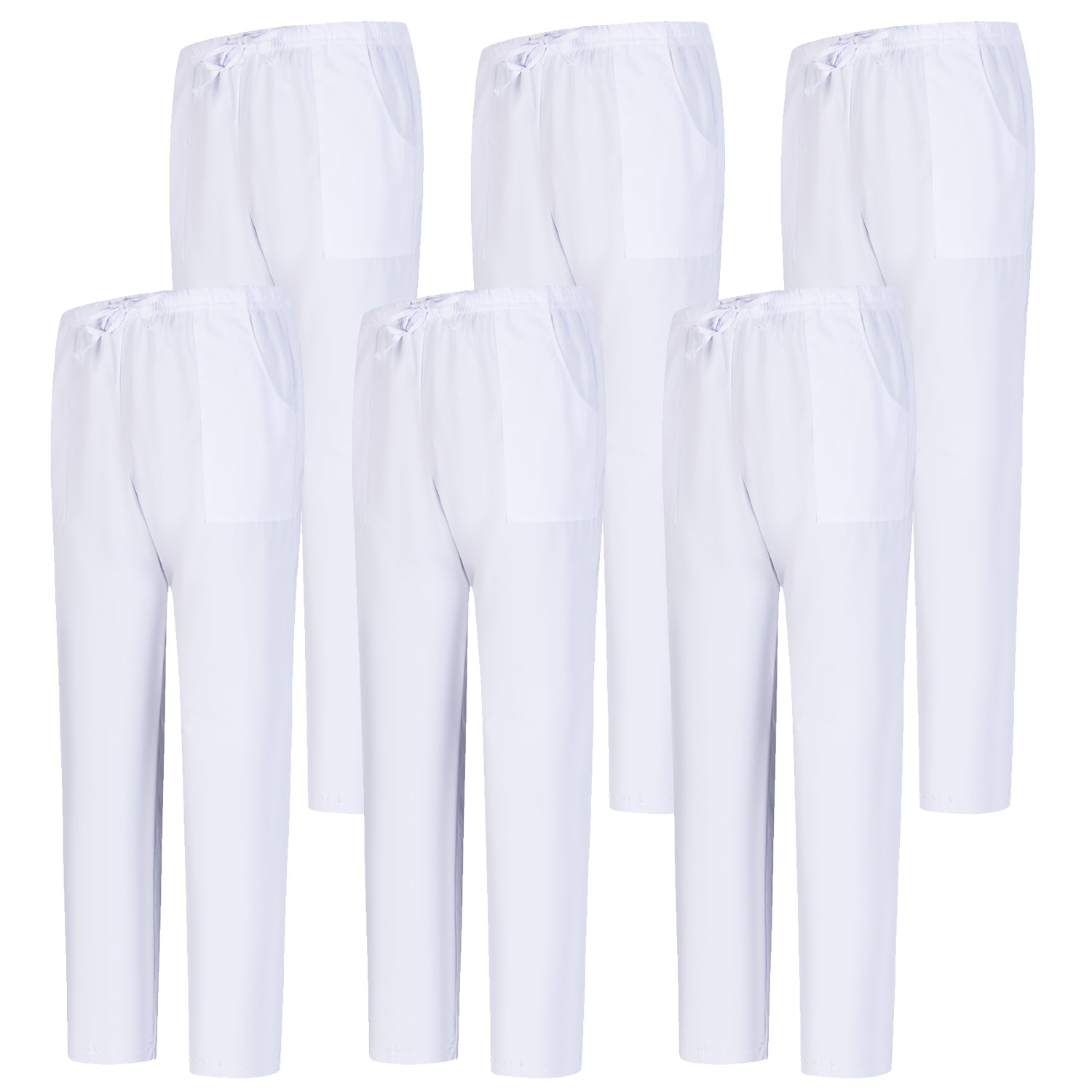 Pack 6 Pcs - PANTALÓN SANITARIOS UNISEX CINTURA ELÁSTICA UNIFORMEES SANITARIOS UNIFORMES MEDICOS UNFIROMES