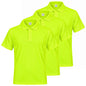 Pack de 3 unidades – Polo deportivo de hombre de manga corta 100% poliéster – 3-PPM130