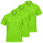 Pack de 3 unidades – Polo deportivo de hombre de manga corta 100% poliéster – 3-PPM130