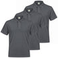 Pack de 3 unidades – Polo deportivo de hombre de manga corta 100% poliéster – 3-PPM130