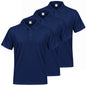 Pack de 3 unidades – Polo deportivo de hombre de manga corta 100% poliéster – 3-PPM130