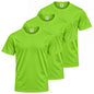 MISEMIYA Camiseta deportiva de hombre de manga corta 100% poliéster – Pack de 3 unidades – TPMNS130