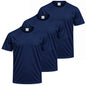 MISEMIYA Camiseta deportiva de hombre de manga corta 100% poliéster – Pack de 3 unidades – TPMNS130