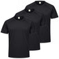 Pack de 3 unidades – Camiseta deportiva de hombre de manga corta raglán 100% poliéster – 3-TPMRS130