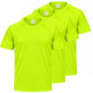 Pack de 3 unidades – Camiseta deportiva de hombre de manga corta raglán 100% poliéster – 3-TPMRS130