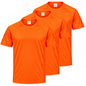 Pack de 3 unidades – Camiseta deportiva de hombre de manga corta raglán 100% poliéster – 3-TPMRS130