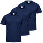 Pack de 3 unidades – Camiseta deportiva de hombre de manga corta raglán 100% poliéster – 3-TPMRS130
