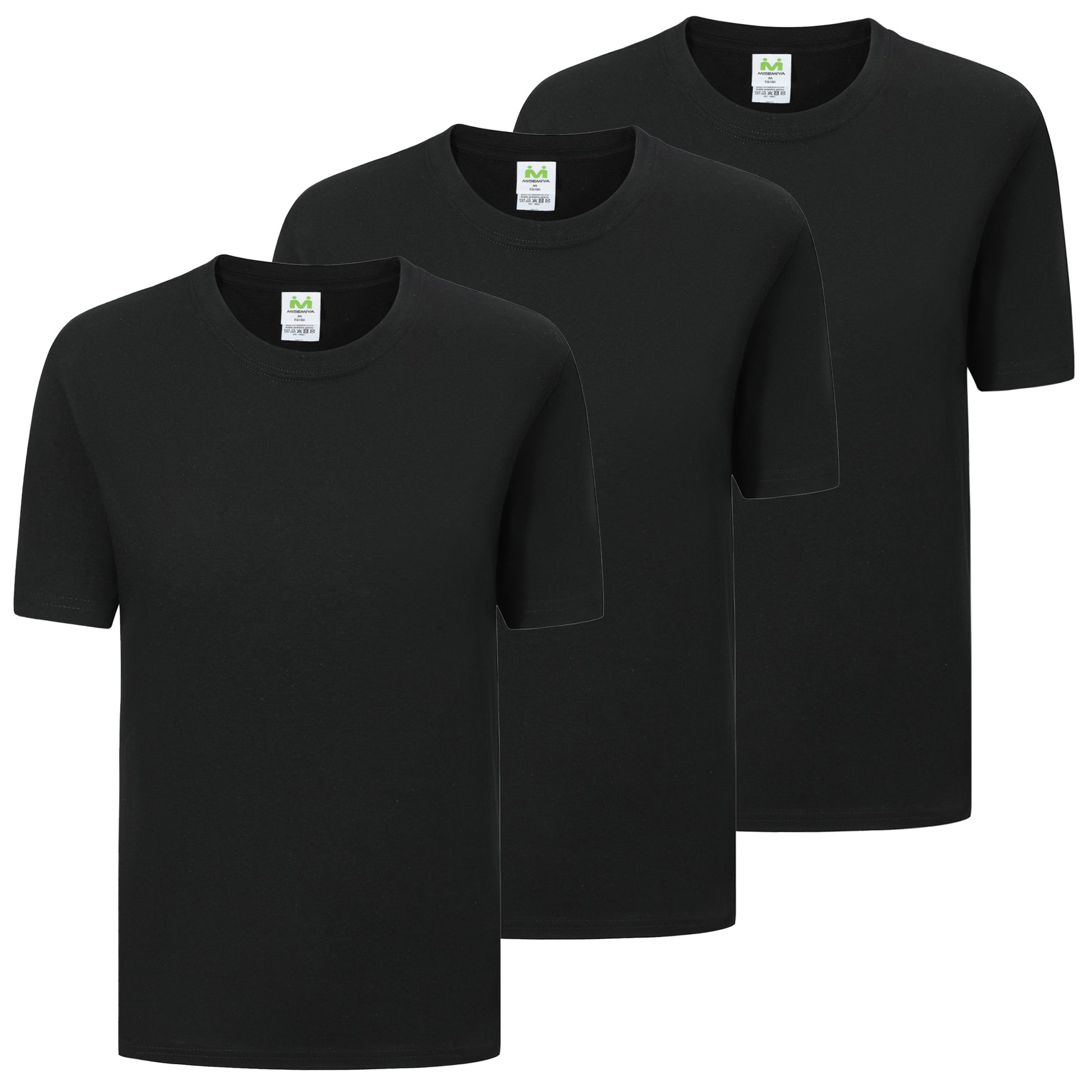 Paquete de 3 Unidades - Camiseta con Mangas Cortas 100% Algodón   3-TS135 - MISEMIYA Uniformes de Trabajo