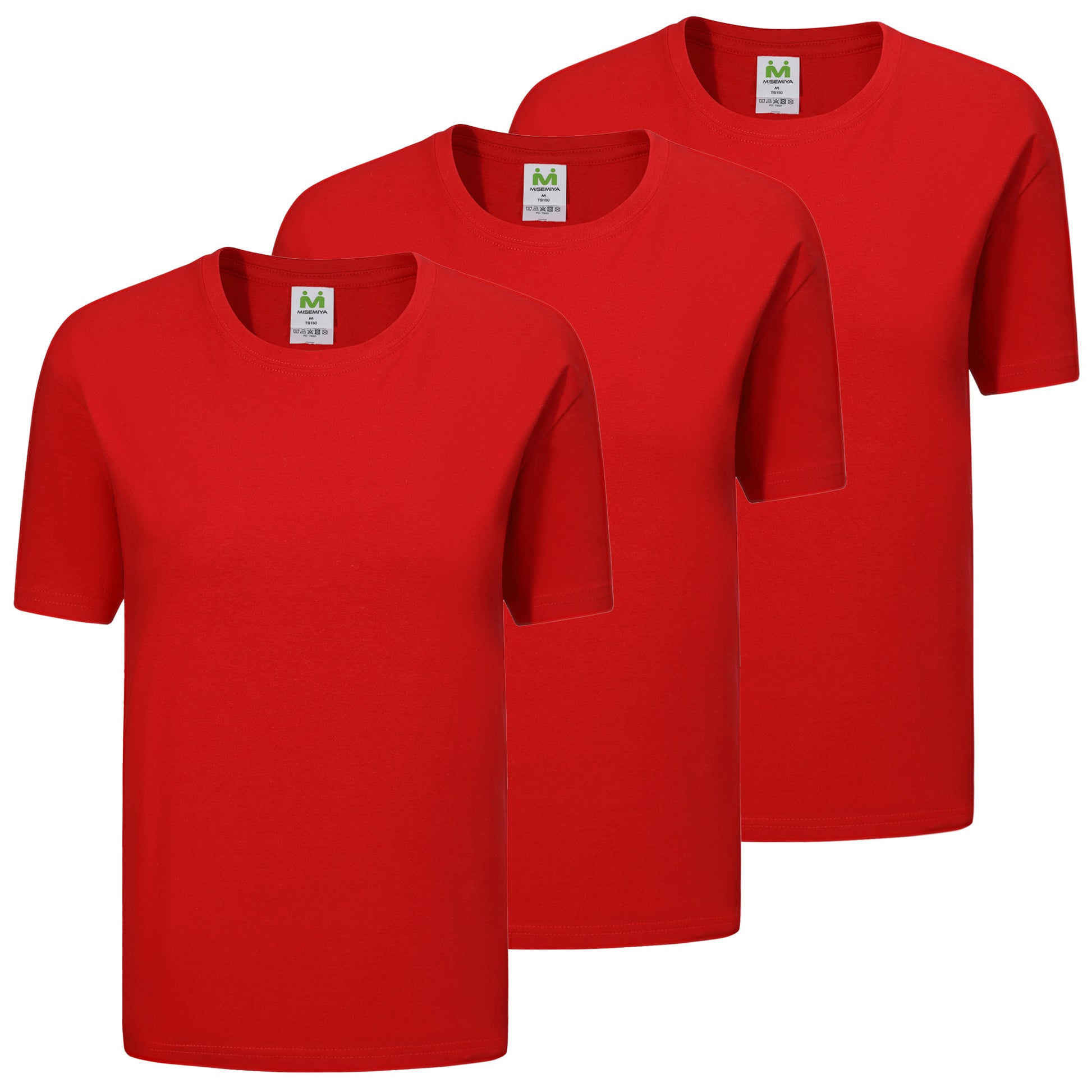 Paquete de 3 Unidades - Camiseta con Mangas Cortas 100% Algodón   3-TS150 - MISEMIYA Uniformes de Trabajo