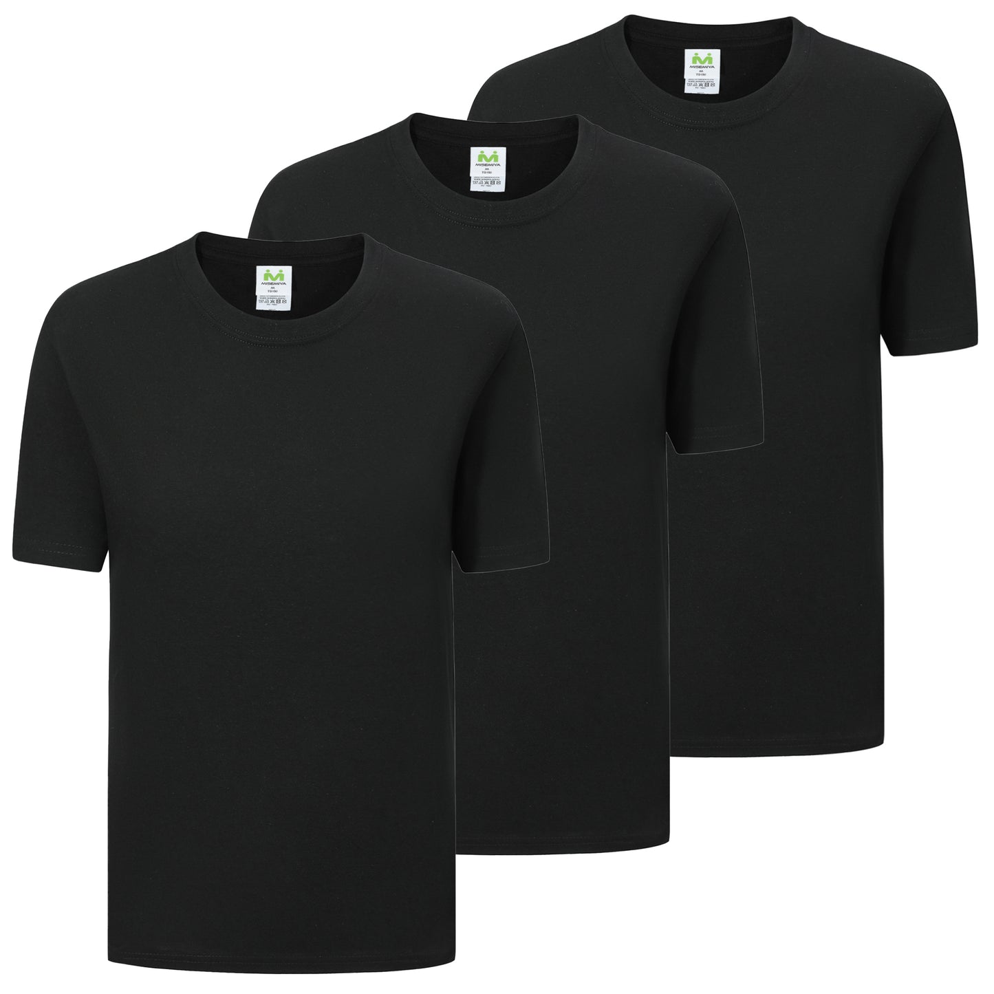 Paquete de 3 Unidades - Camiseta con Mangas Cortas 100% Algodón   3-TS150 - MISEMIYA Uniformes de Trabajo