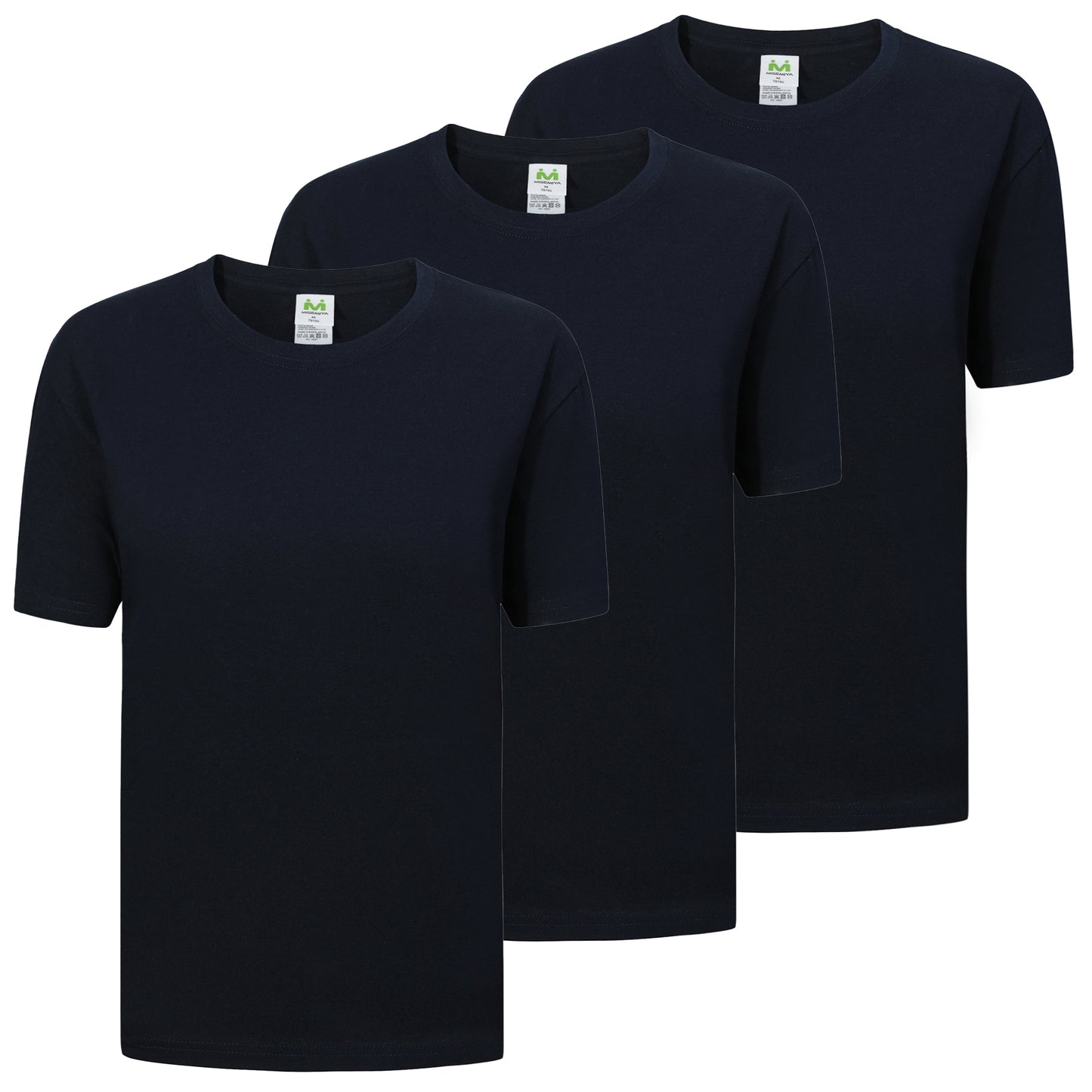 Paquete de 3 Unidades - Camiseta con Mangas Cortas 100% Algodón   3-TS150 - MISEMIYA Uniformes de Trabajo