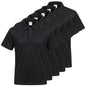 Pack de 5 unidades – Polo deportivo de hombre de manga corta 100% poliéster – 5-PPM130