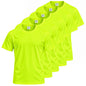 Pack de 5 unidades – Camiseta deportiva de hombre de manga corta 100% poliéster – 5-TPMNS130