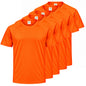 Pack de 5 unidades – Camiseta deportiva de hombre de manga corta raglán 100% poliéster – 5-TPMRS130